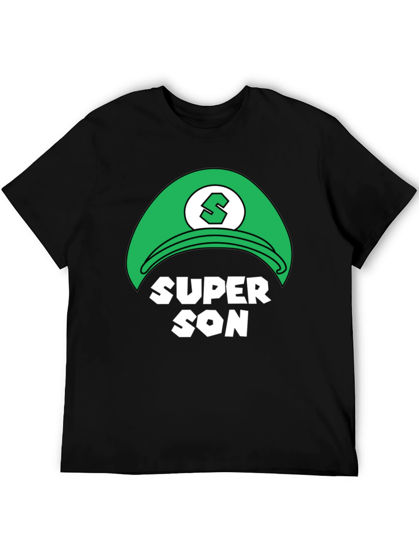 Camiseta Negra Super Son Estilo Videojuego