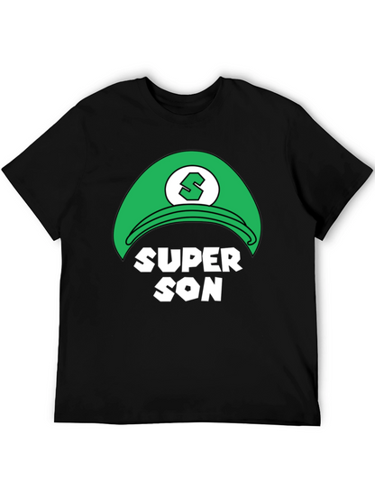 Camiseta Negra Super Son Estilo Videojuego
