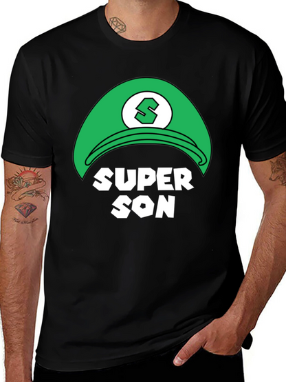 Camiseta Negra Super Son Estilo Videojuego