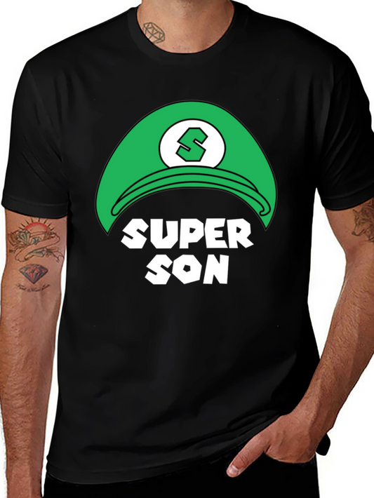 Camiseta Negra Super Son Estilo Videojuego