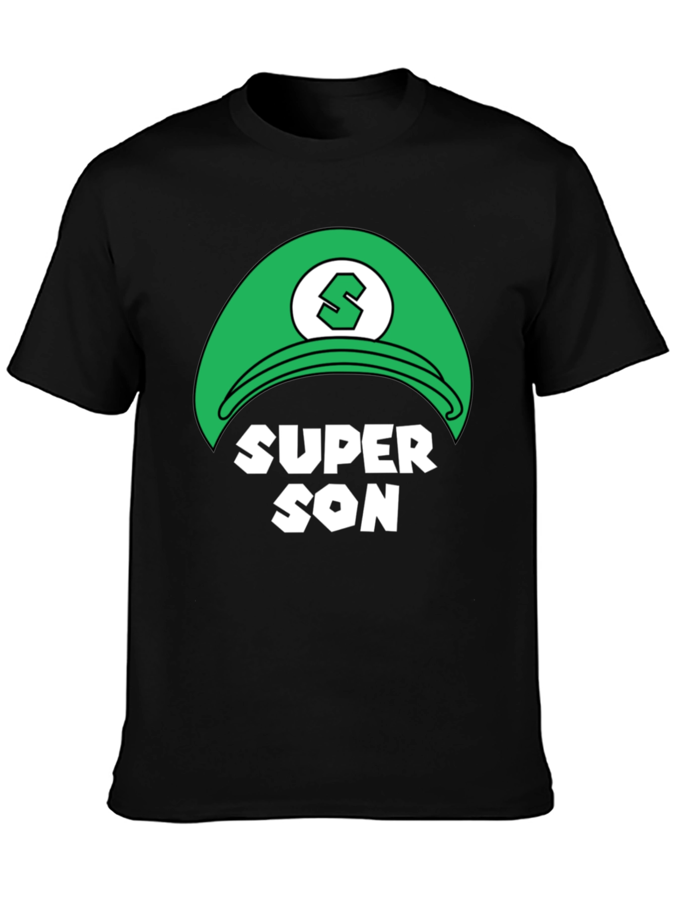 Camiseta Negra Super Son Estilo Videojuego