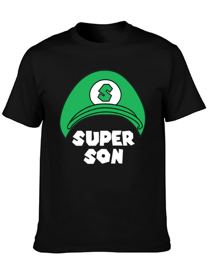 Camiseta Negra Super Son Estilo Videojuego