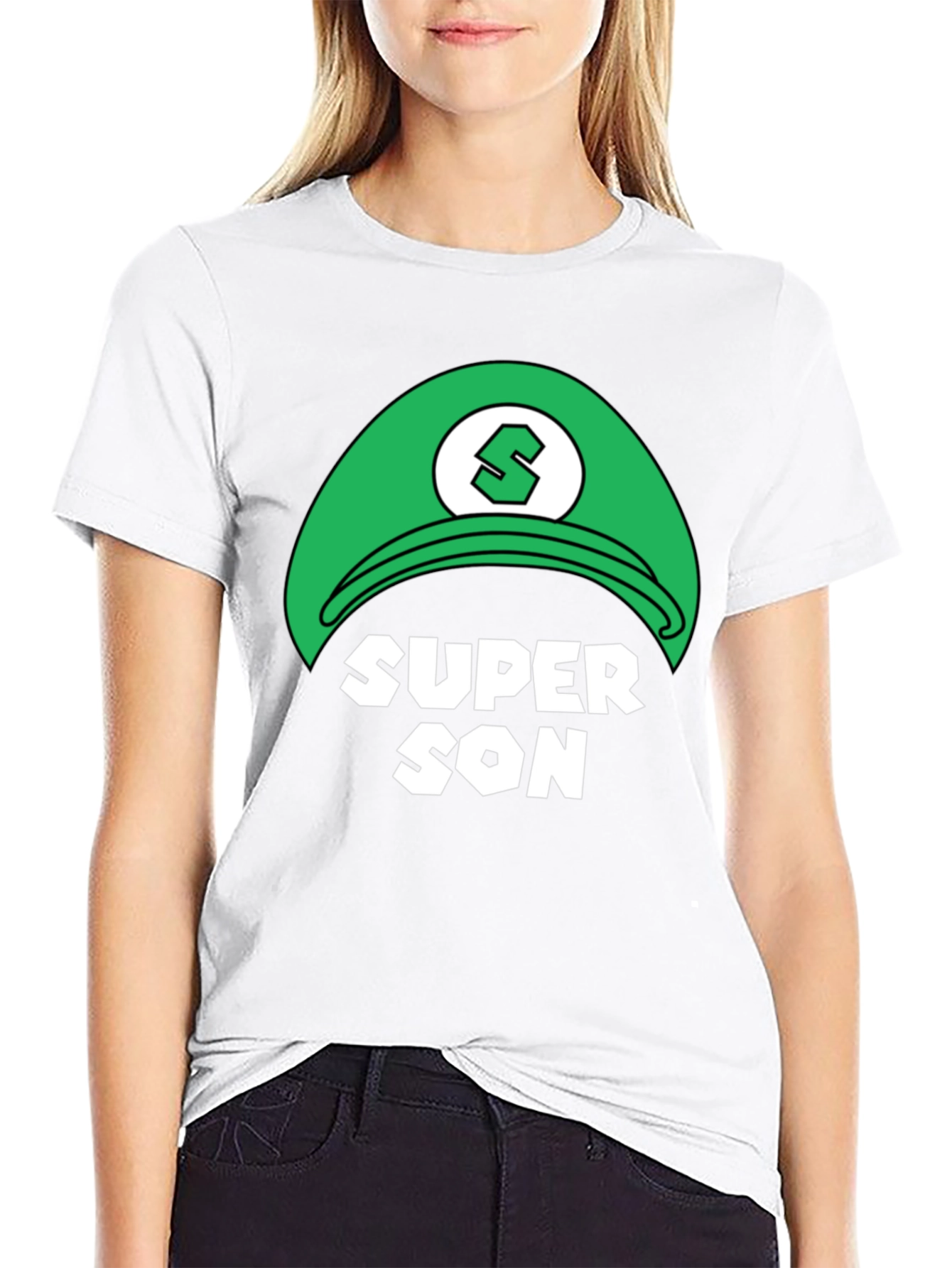 Camiseta Negra Super Son Estilo Videojuego