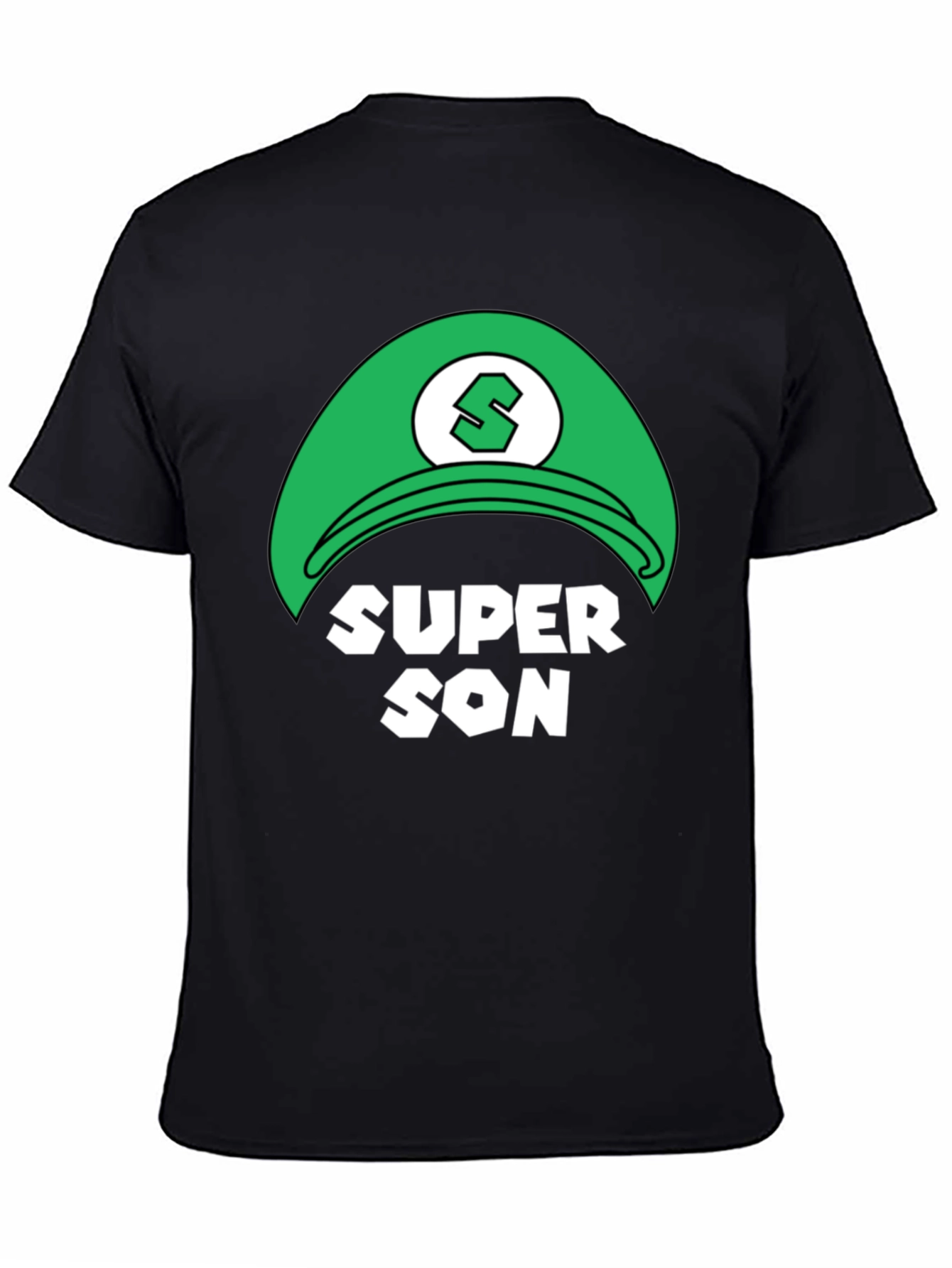 Camiseta Negra Super Son Estilo Videojuego