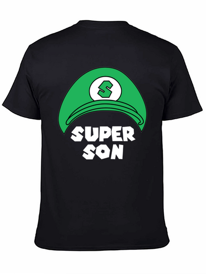 Camiseta Negra Super Son Estilo Videojuego