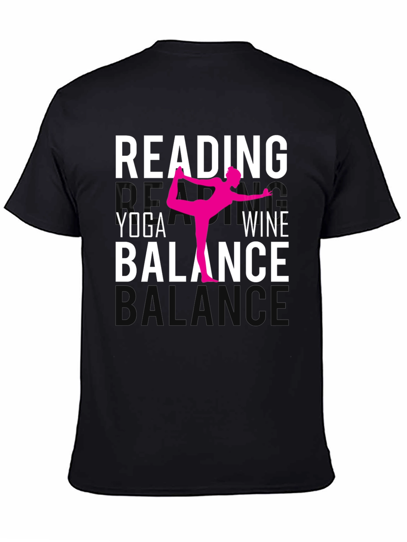 Camiseta Yoga Lectura Vino y Equilibrio