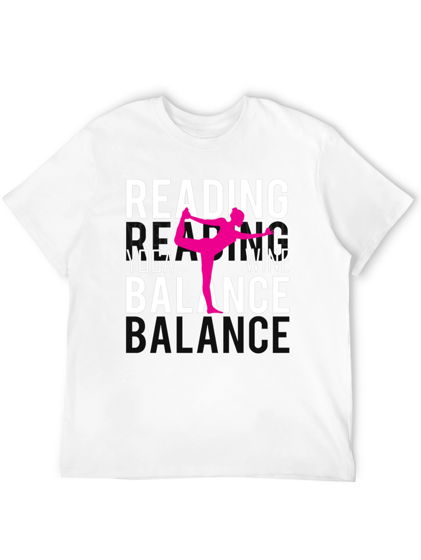 Camiseta Yoga Lectura Vino y Equilibrio