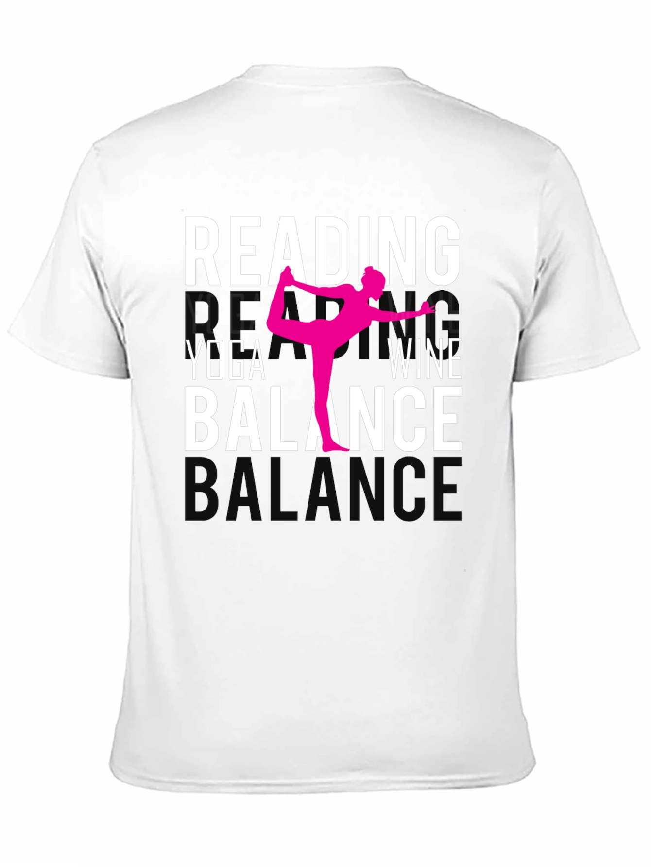 Camiseta Yoga Lectura Vino y Equilibrio