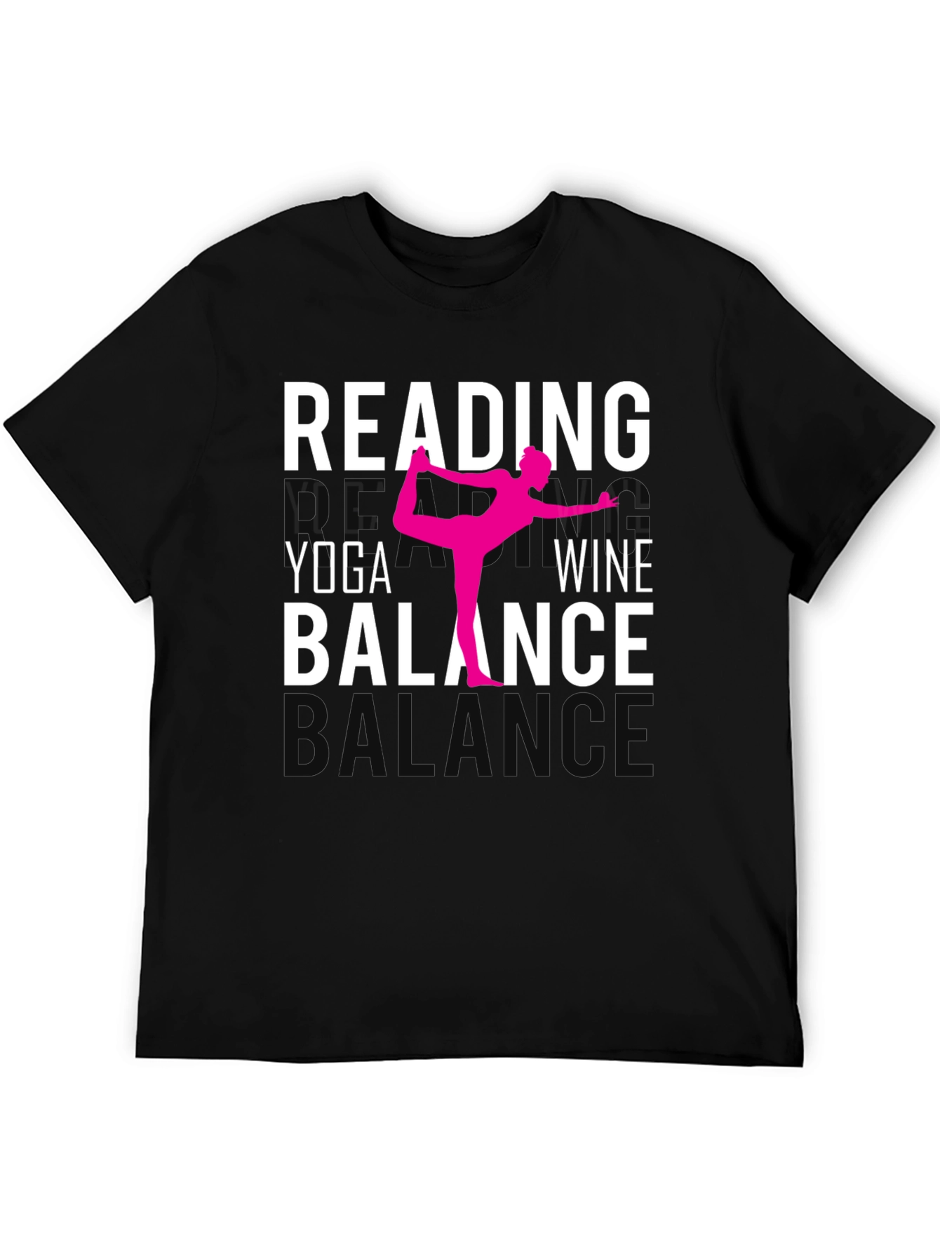 Camiseta Yoga Lectura Vino y Equilibrio