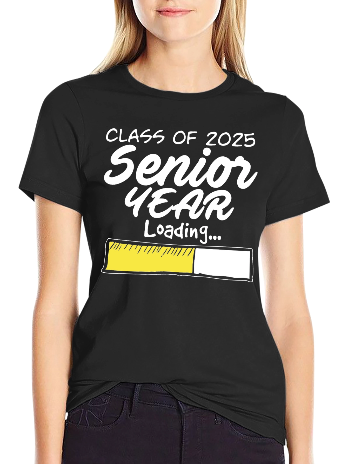 Camiseta Negra Clase 2025: Cuenta Regresiva Año Senior