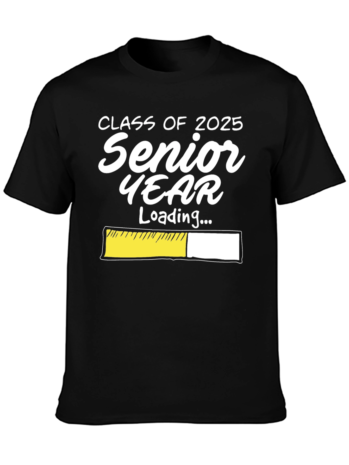 Camiseta Negra Clase 2025: Cuenta Regresiva Año Senior