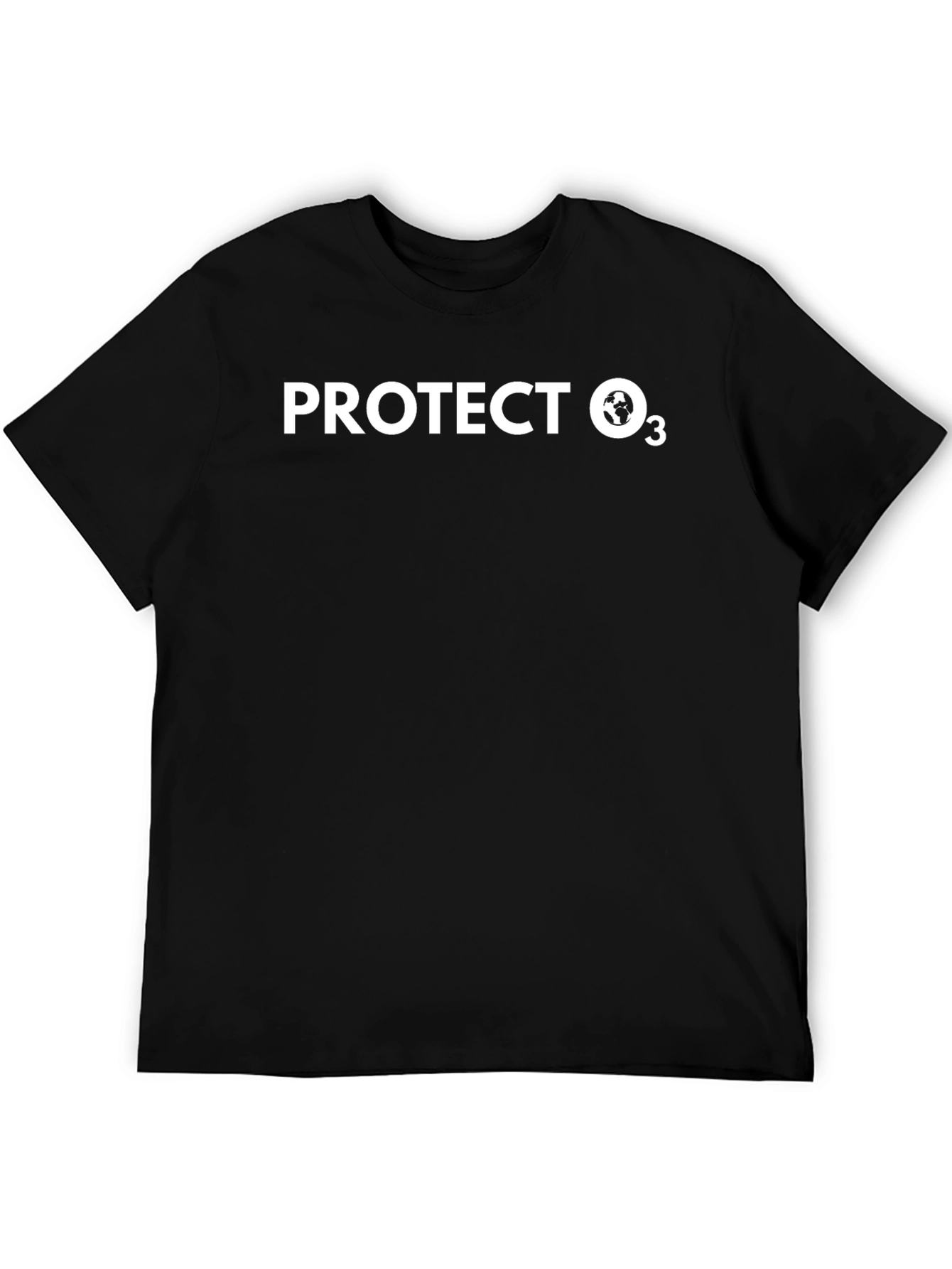 Camiseta Negra Protege O3 - Conciencia Ambiental
