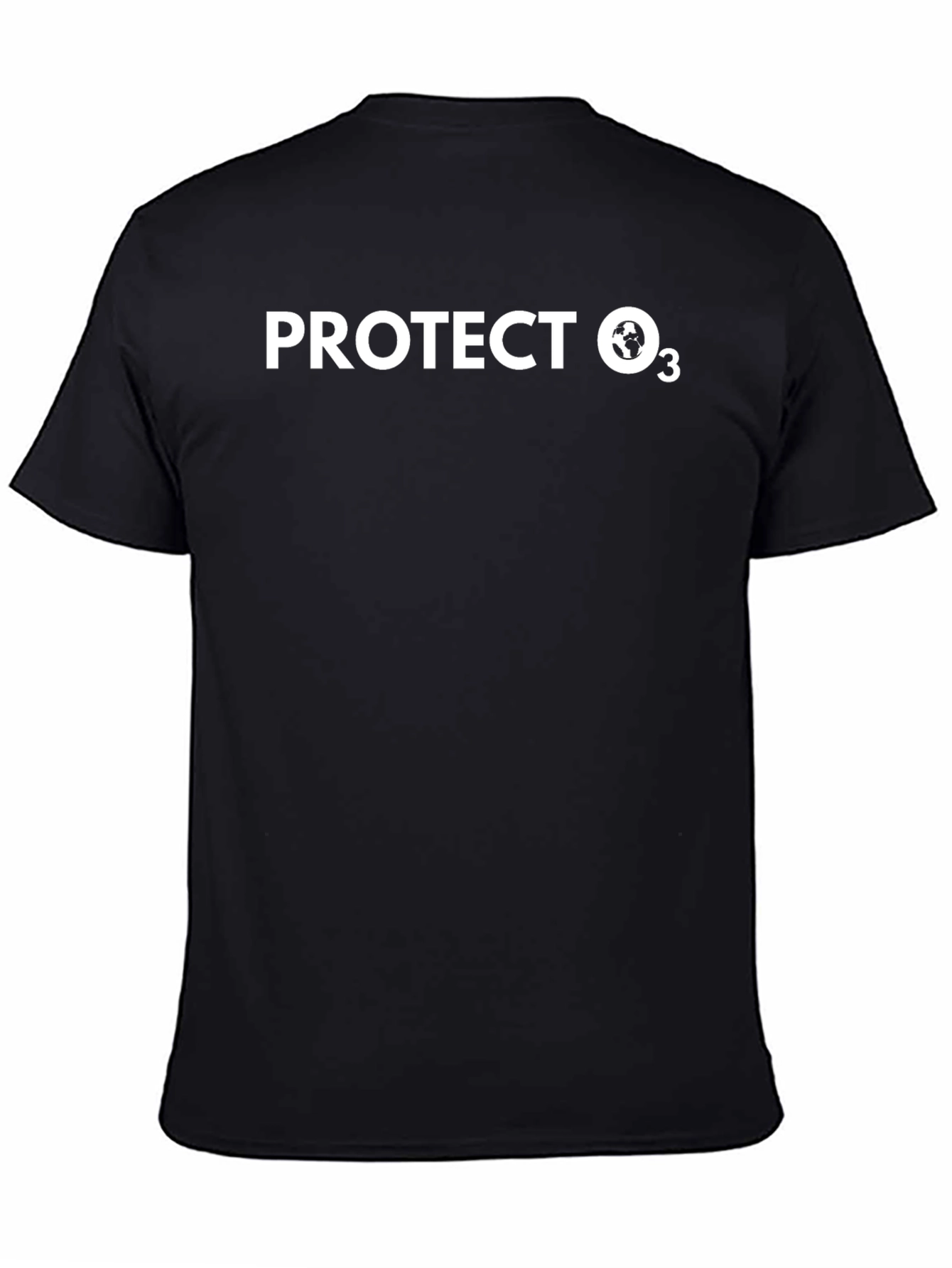 Camiseta Negra Protege O3 - Conciencia Ambiental