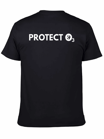 Camiseta Negra Protege O3 - Conciencia Ambiental
