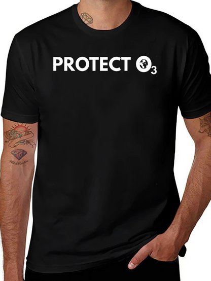 Camiseta Negra Protege O3 - Conciencia Ambiental