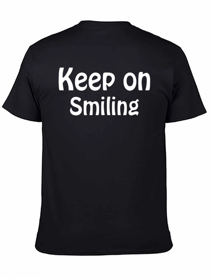 Camiseta Negra: Keep on Smiling
