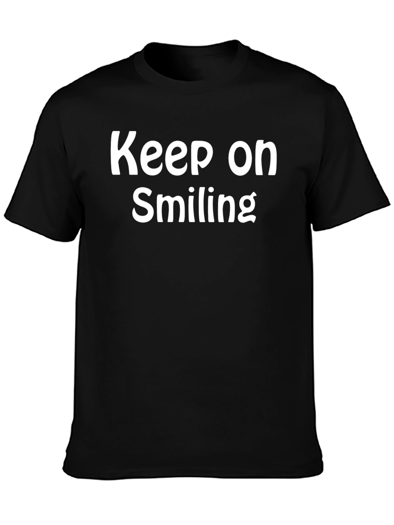 Camiseta Negra: Keep on Smiling