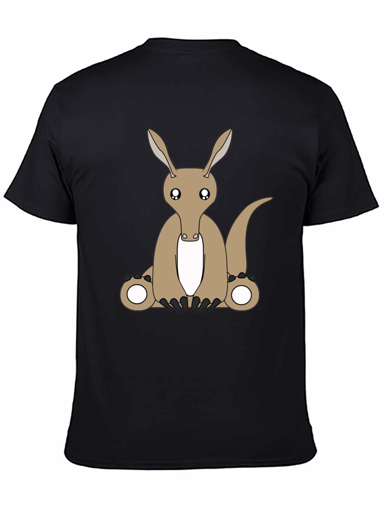 Camiseta Negra con Diseño de Oso Hormiguero