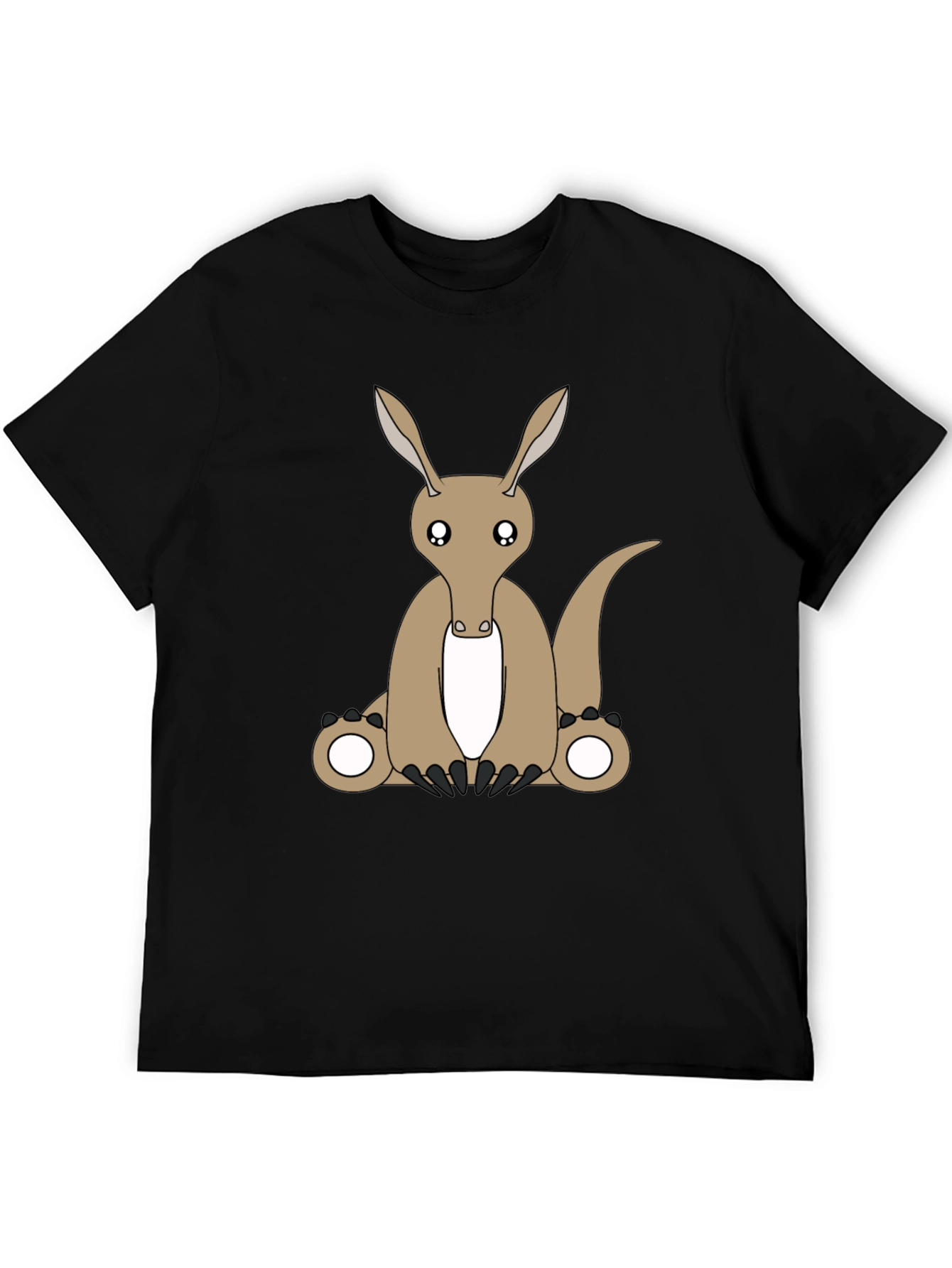 Camiseta Negra con Diseño de Oso Hormiguero