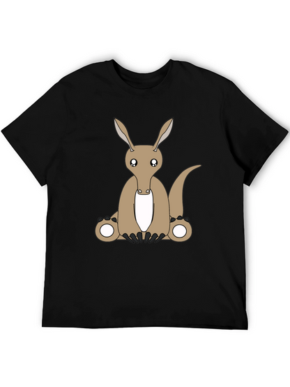 Camiseta Negra con Diseño de Oso Hormiguero