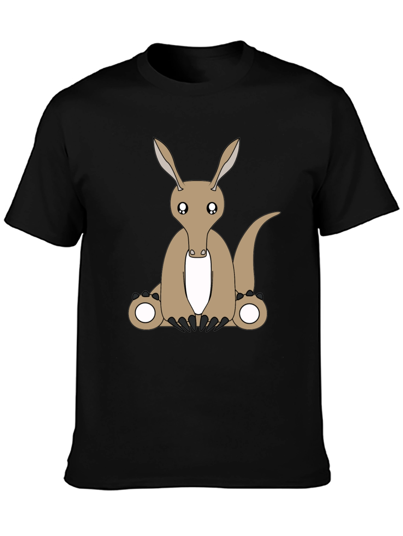 Camiseta Negra con Diseño de Oso Hormiguero