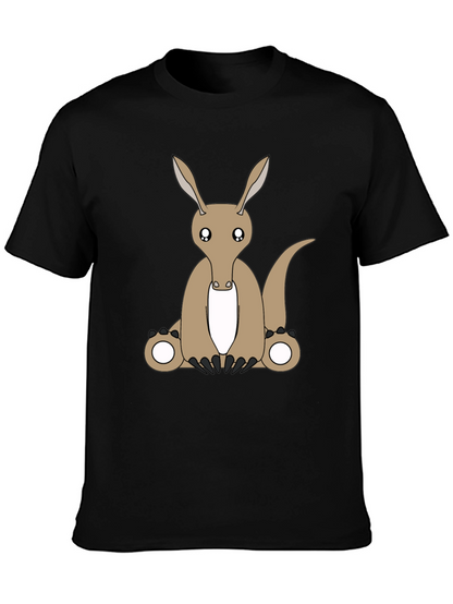 Camiseta Negra con Diseño de Oso Hormiguero