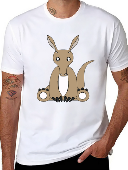 Camiseta Negra con Diseño de Oso Hormiguero