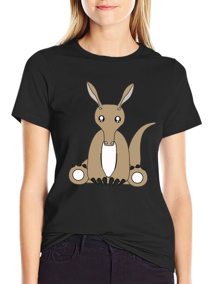 Camiseta Negra con Diseño de Oso Hormiguero