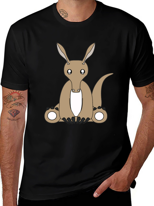 Camiseta Negra con Diseño de Oso Hormiguero