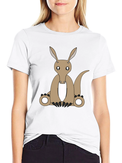 Camiseta Negra con Diseño de Oso Hormiguero