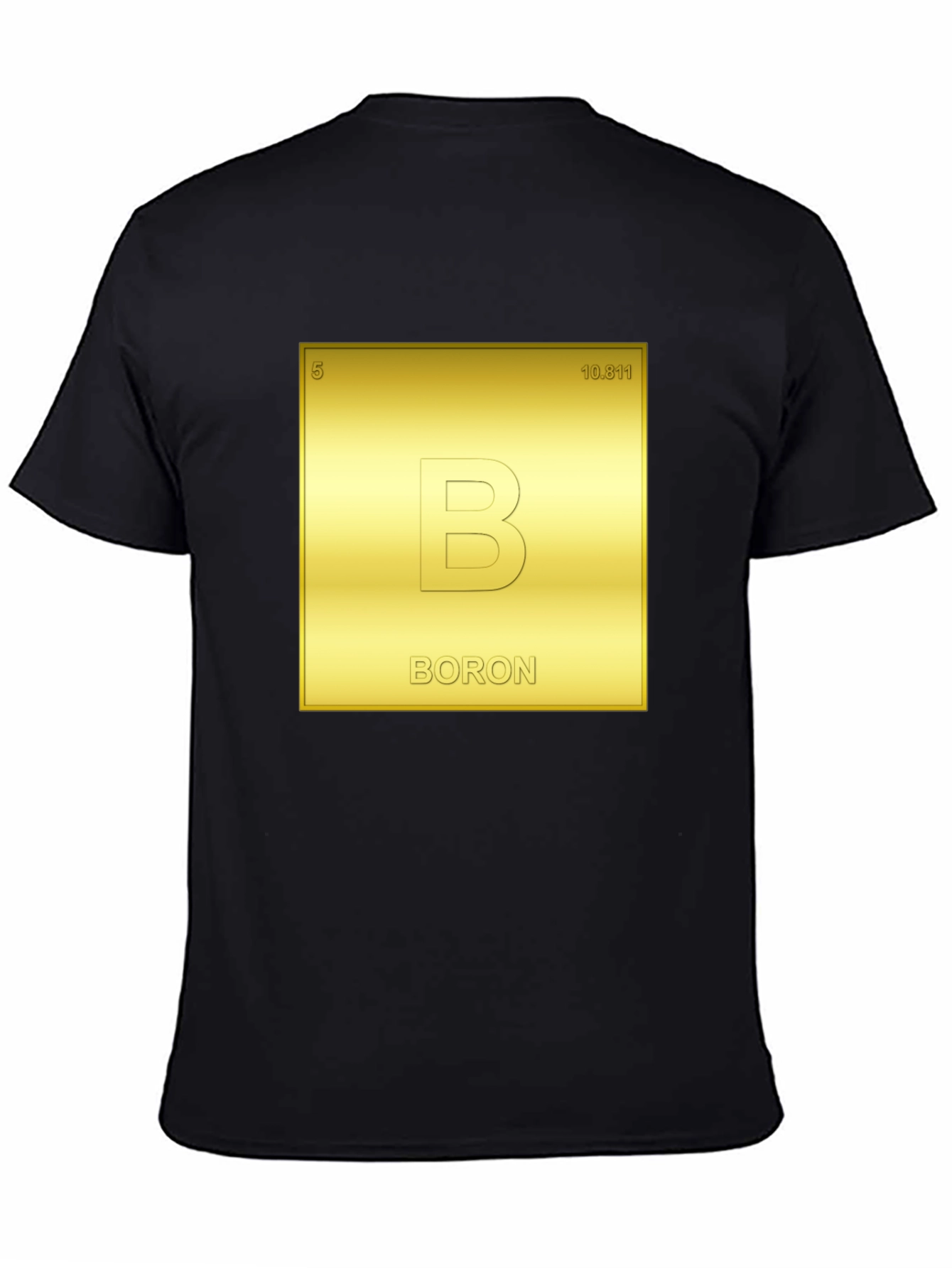 Camiseta Negra Tabla Periódica Boron