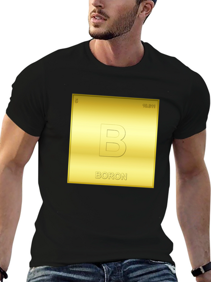 Camiseta Negra Tabla Periódica Boron