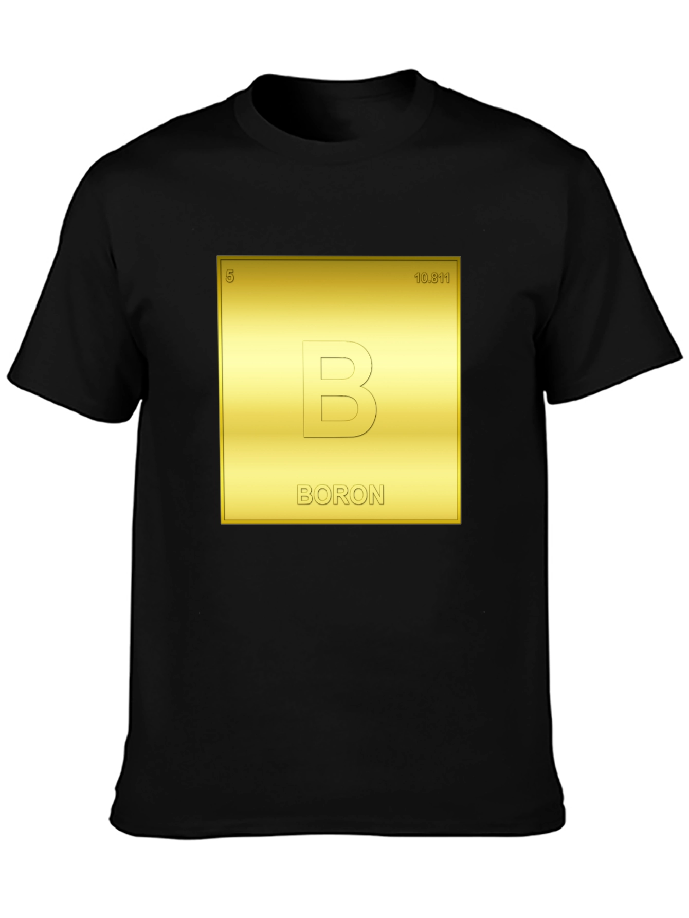 Camiseta Negra Tabla Periódica Boron