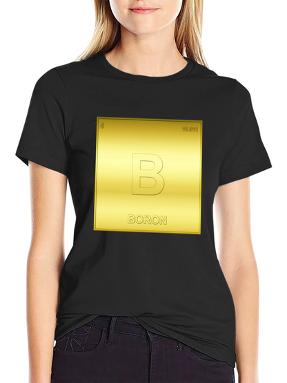 Camiseta Negra Tabla Periódica Boron