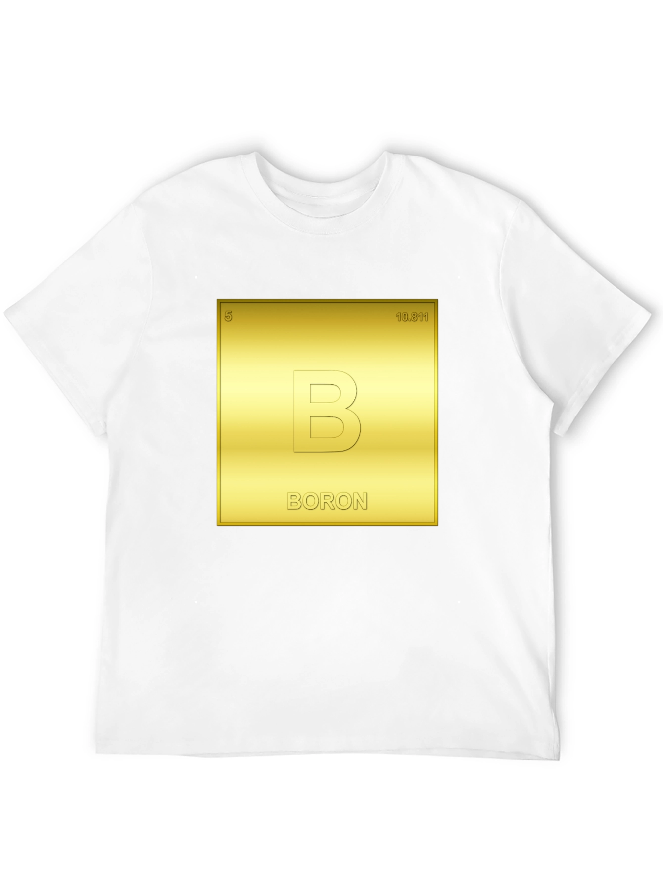 Camiseta Negra Tabla Periódica Boron