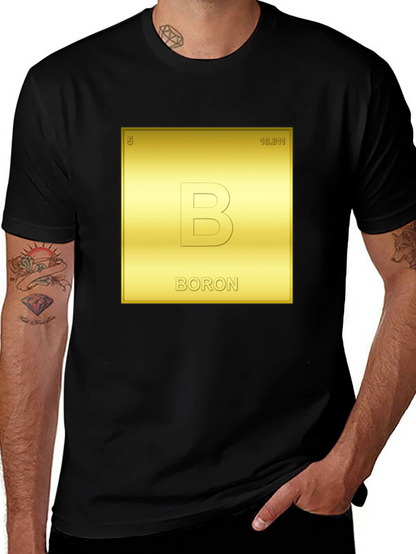 Camiseta Negra Tabla Periódica Boron