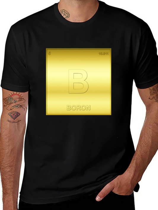 Camiseta Negra Tabla Periódica Boron
