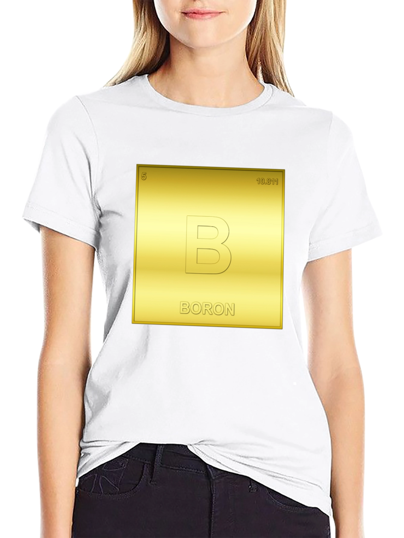 Camiseta Negra Tabla Periódica Boron