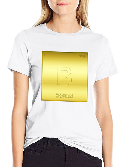 Camiseta Negra Tabla Periódica Boron