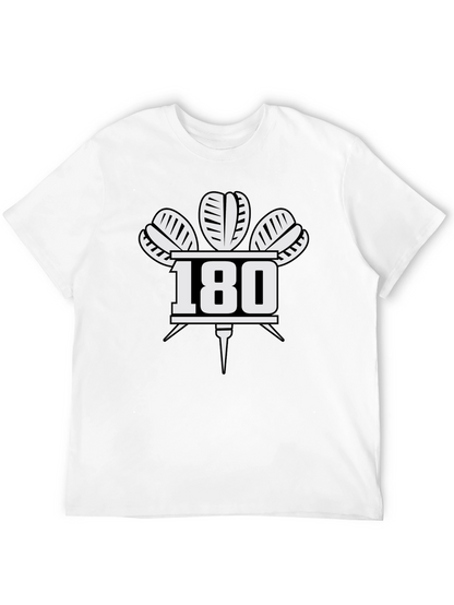 Camiseta Negra 180 Dardos para Hombre