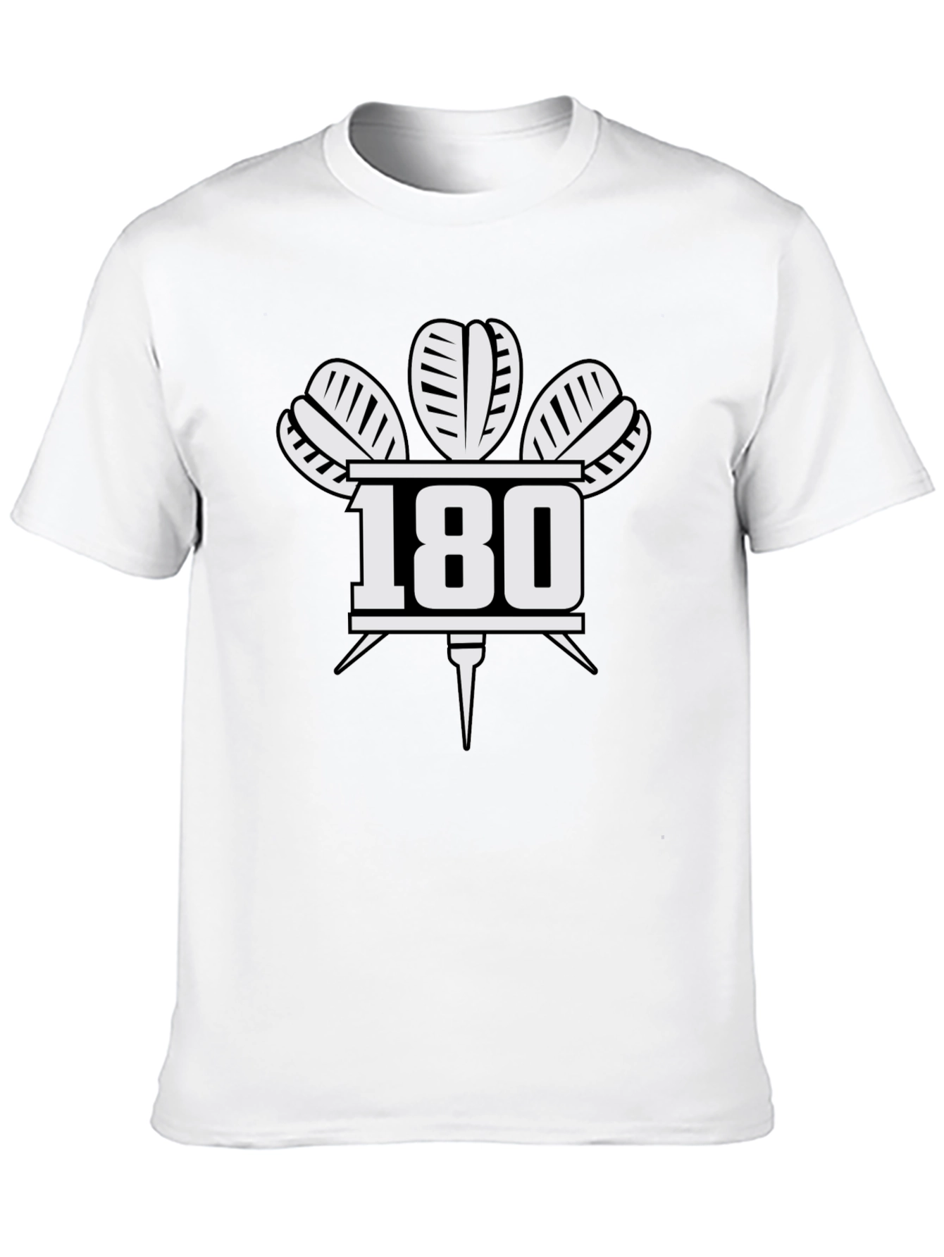Camiseta Negra 180 Dardos para Hombre
