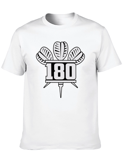 Camiseta Negra 180 Dardos para Hombre