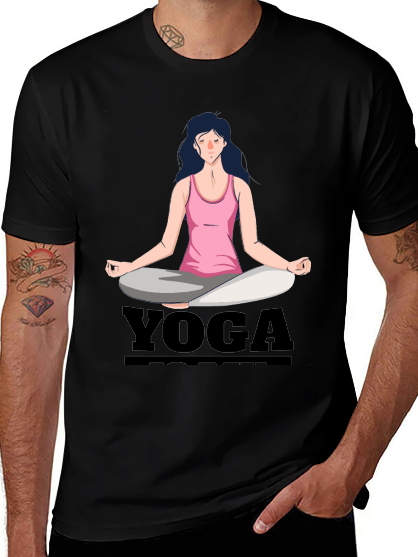 Camiseta Yoga Mujer Diseño Gráfico Meditación