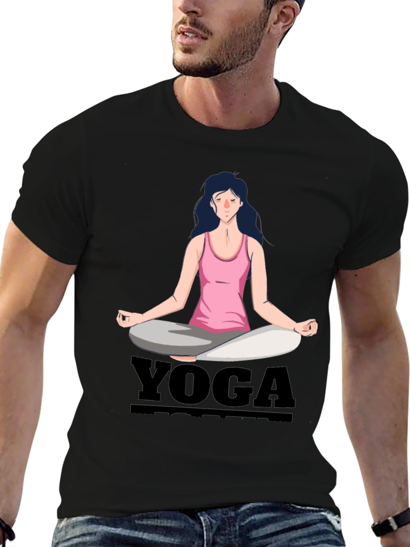 Camiseta Yoga Mujer Diseño Gráfico Meditación