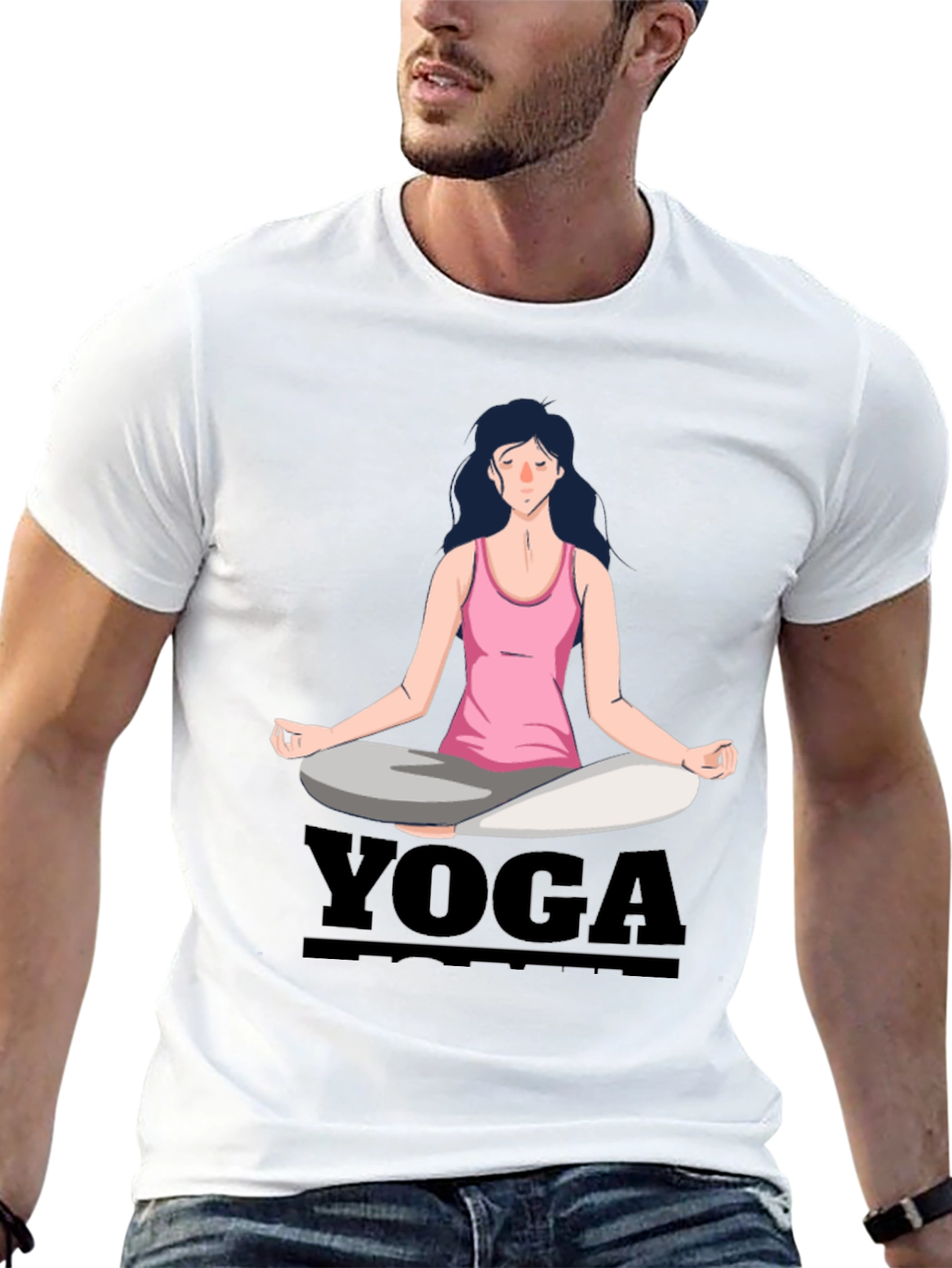 Camiseta Yoga Mujer Diseño Gráfico Meditación
