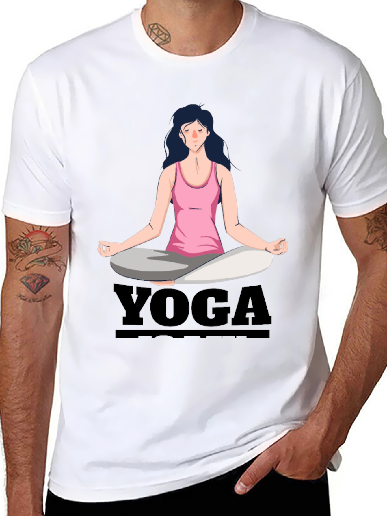 Camiseta Yoga Mujer Diseño Gráfico Meditación