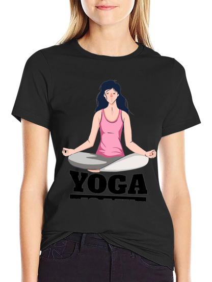Camiseta Yoga Mujer Diseño Gráfico Meditación