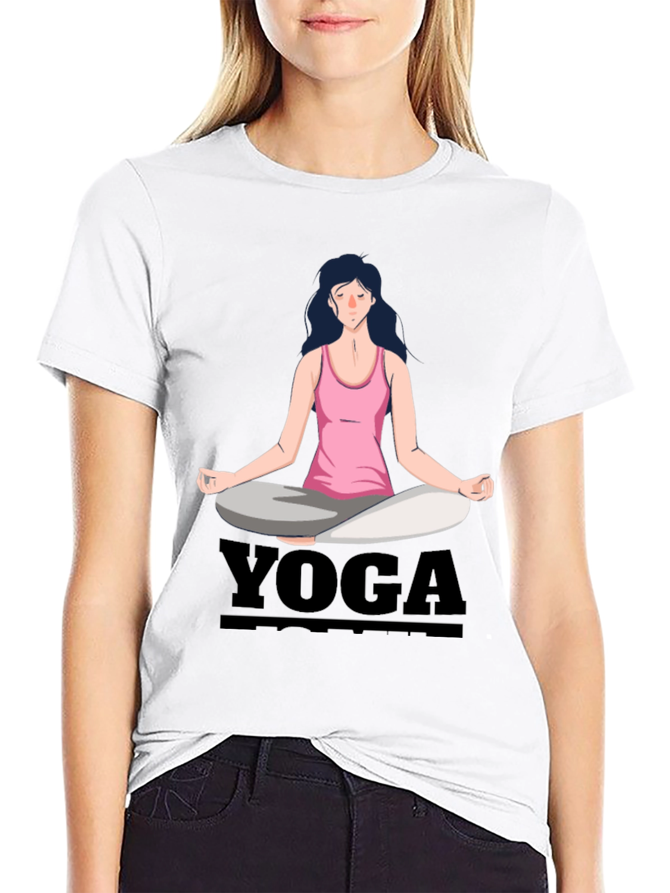 Camiseta Yoga Mujer Diseño Gráfico Meditación