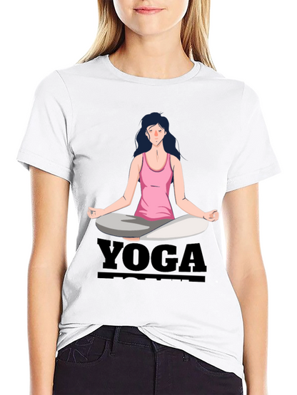 Camiseta Yoga Mujer Diseño Gráfico Meditación