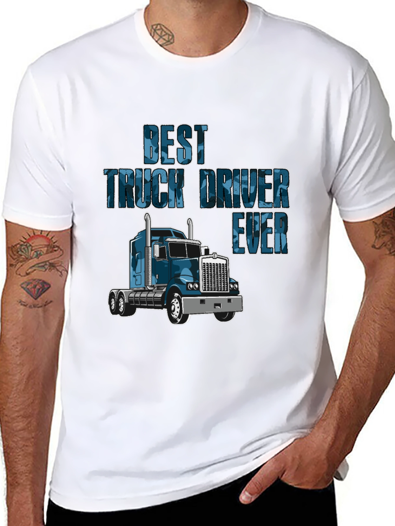 Camiseta Negra Best Truck Driver Ever